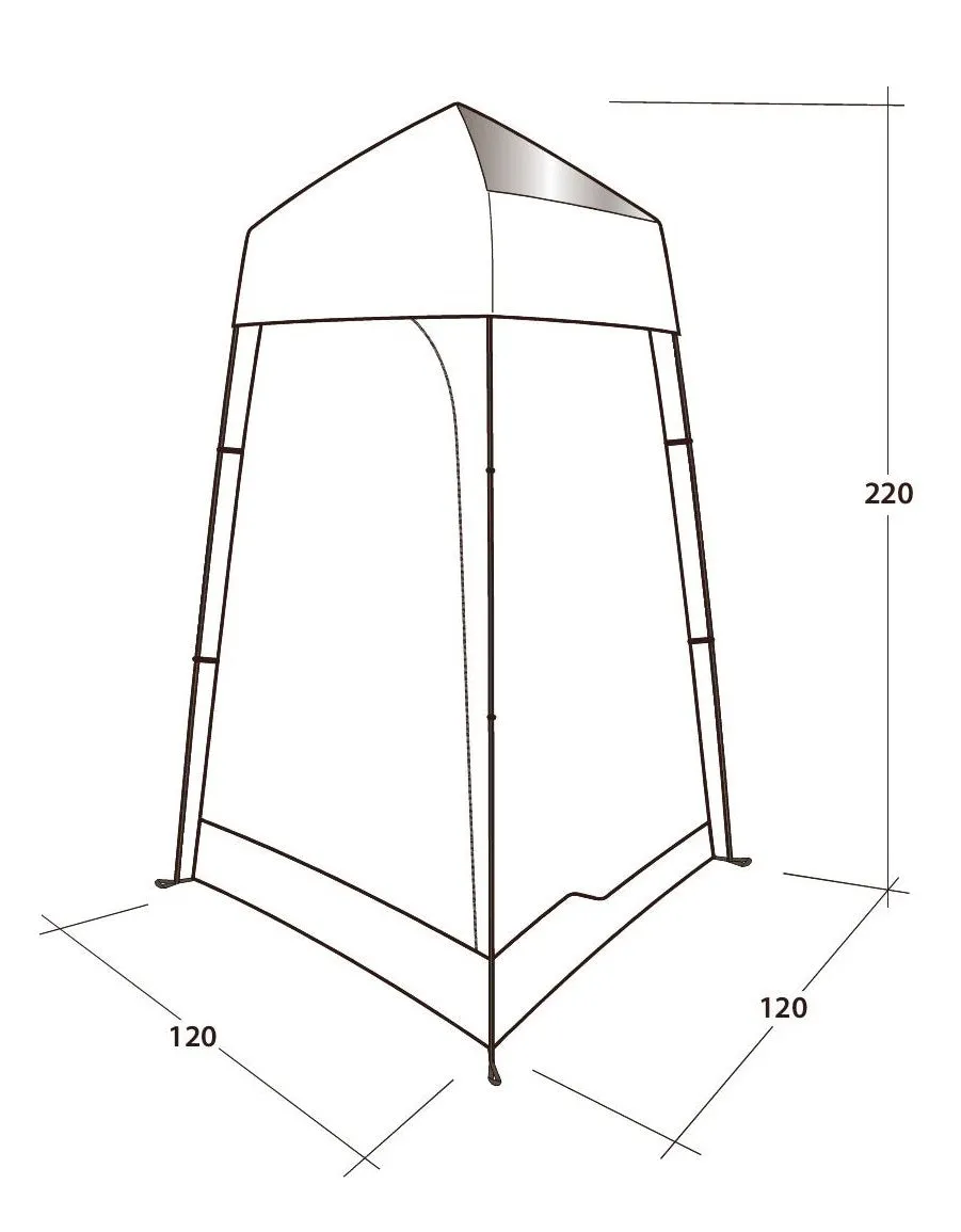 Outwell Seahaven Single Comfort Station Toilet Tent in Grey