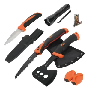 Ozark Trail 7-Piece Camping Tool Set – Complete Outdoor Survival Kit with Hammer, Axe & Flashlightcam