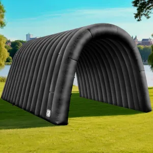 OZIS 16FT Inflatable Tunnel Entrance Sports with Installed Blower Inflatable Football Tunnel Tent Inflatable Entryway for Business Advertising Event Exhibition Promotion(Black,16x10x10ft)