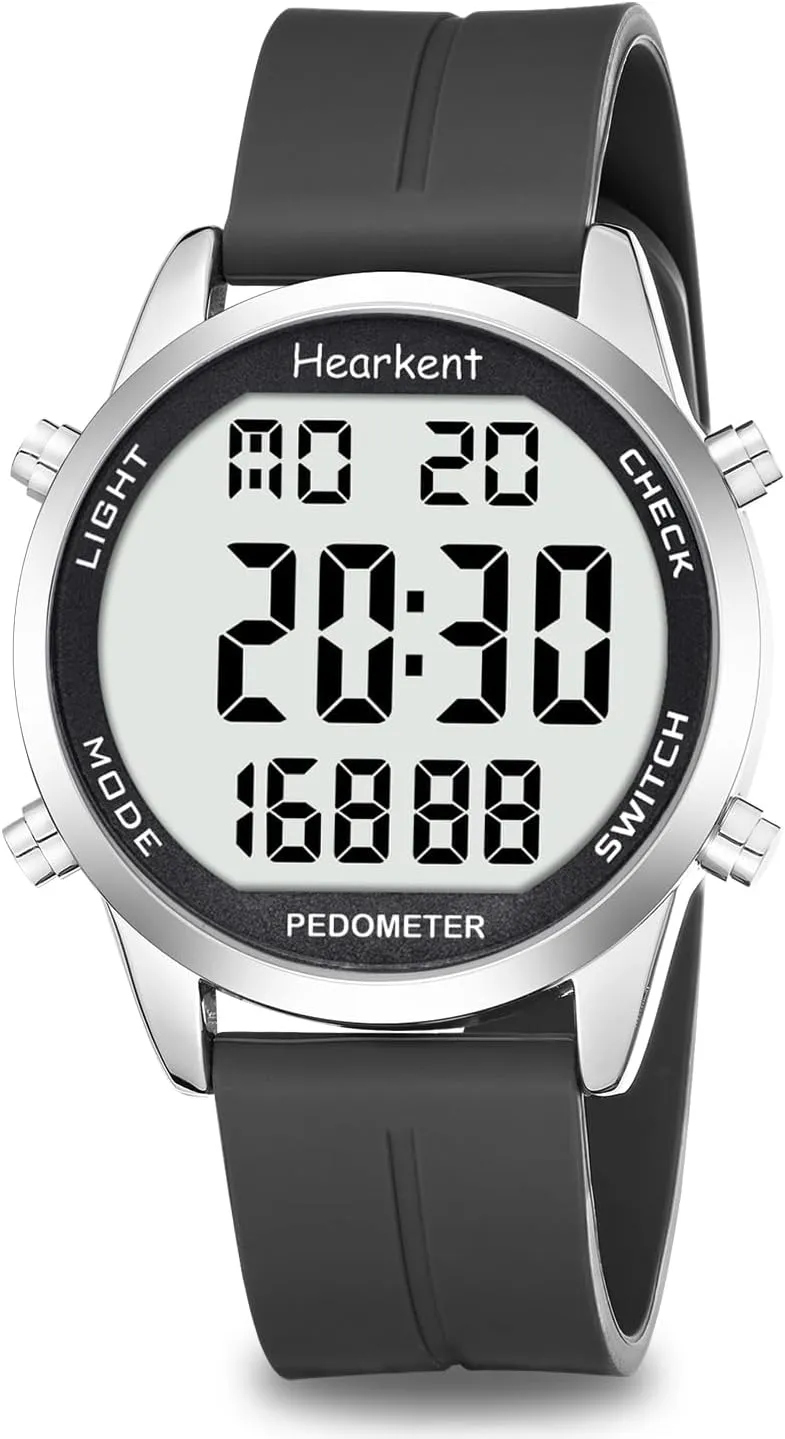 Pedometer Watch for Walking for Senior No App Required with Steps Calories Counter and LCD Large Numbers