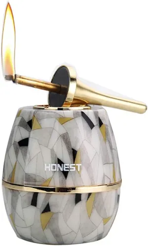 Permanent Match, Ten Thousand Match Lighter, Forever Fire Starter - Matchstick Kerosene Refillable Electronic Lighter, Great Gift for Father, Husband, Boyfriend - No Oil (Marbling)