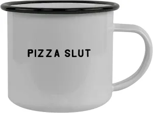 Pizza Slut - 12oz Camping Mug Stainless Steel, Black
