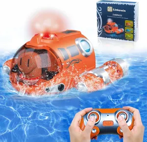 Pool Toys Remote Control Boat, RC Boats for Kids, 2.4GHZ RC Spray Gasboat, Summer Water Toys for Kids Age 6-12, Lightable Indoor & Outdoor Toys Birthday Gifts for Boys Girls