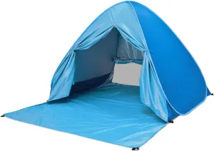 Portable Automatic Camping Tent 2-3 Persons Beach Tent Outdoor Quick Setup Tent with Carring Bag Camping Equipment