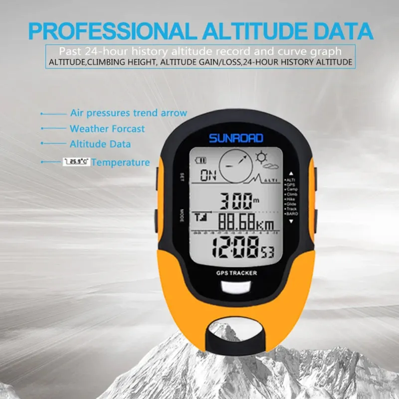 Portable Digital Altimeter Barometer Compass GPS Locator - Essential for Outdoor Camping, Hiking, Fishing, and Climbing
