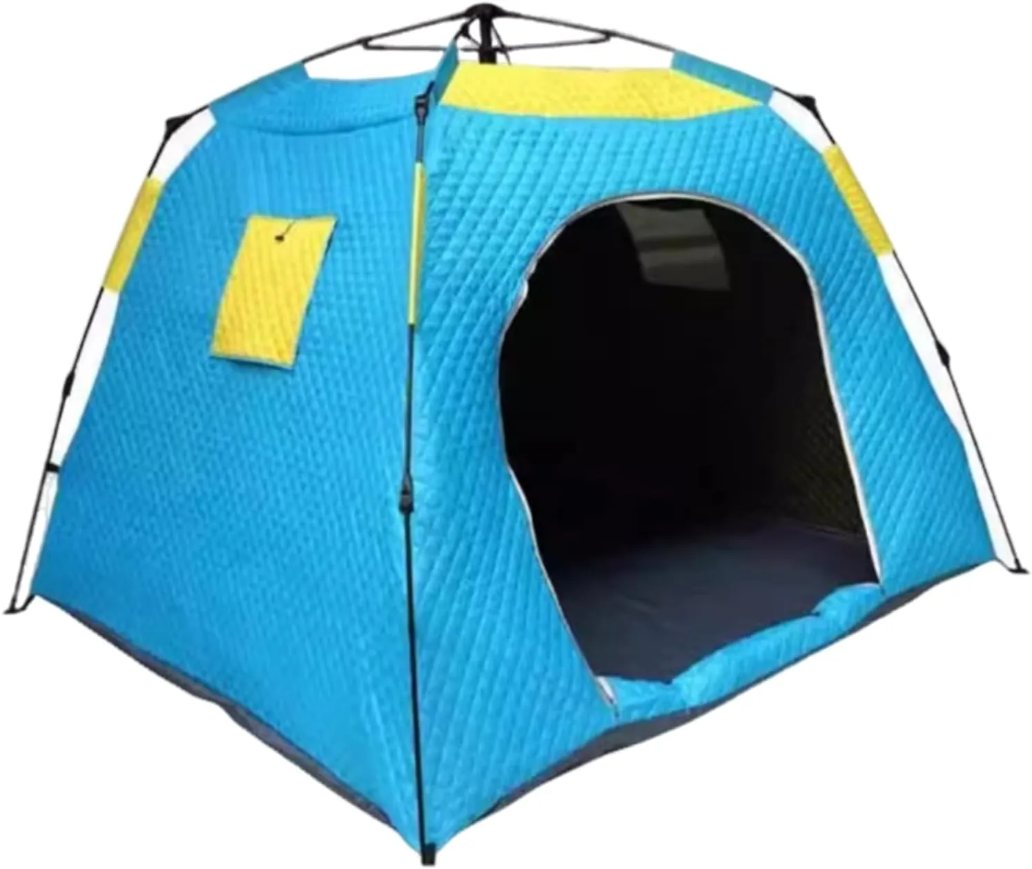 Portable Ice Fishing Tent 3-4 Person Ice Fishing Shelter with Windows, Vents and Ice Anchors, Thickened Camping Tent Ice Shanty for Winter Fishing