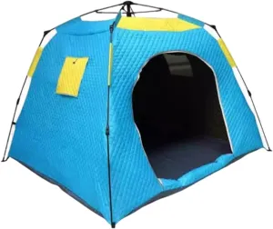 Portable Ice Fishing Tent 3-4 Person Ice Fishing Shelter with Windows, Vents and Ice Anchors, Thickened Camping Tent Ice Shanty for Winter Fishing