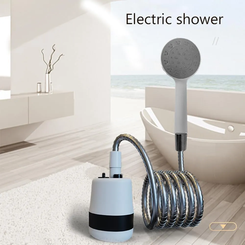 Portable Shower Camping Outdoor Shower Handheld Electric Shower Battery Powered Compact Handheld Reable Camping Showerhead