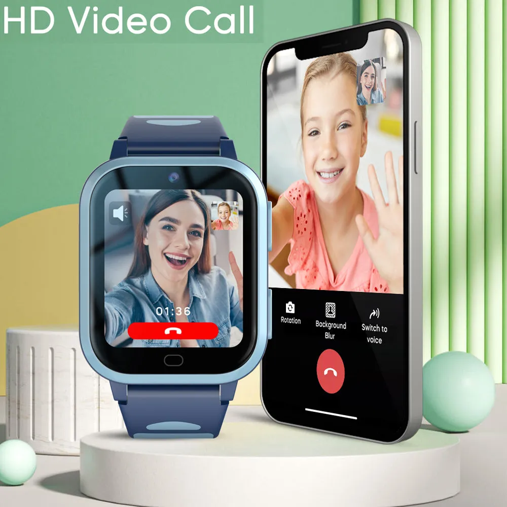 Premium 4G Kids Smartwatch – Video Call, GPS Tracking, IP67 Waterproof, 8GB ROM, Health Monitoring, Wi-Fi, Voice & Video Calls, Android Compatibility