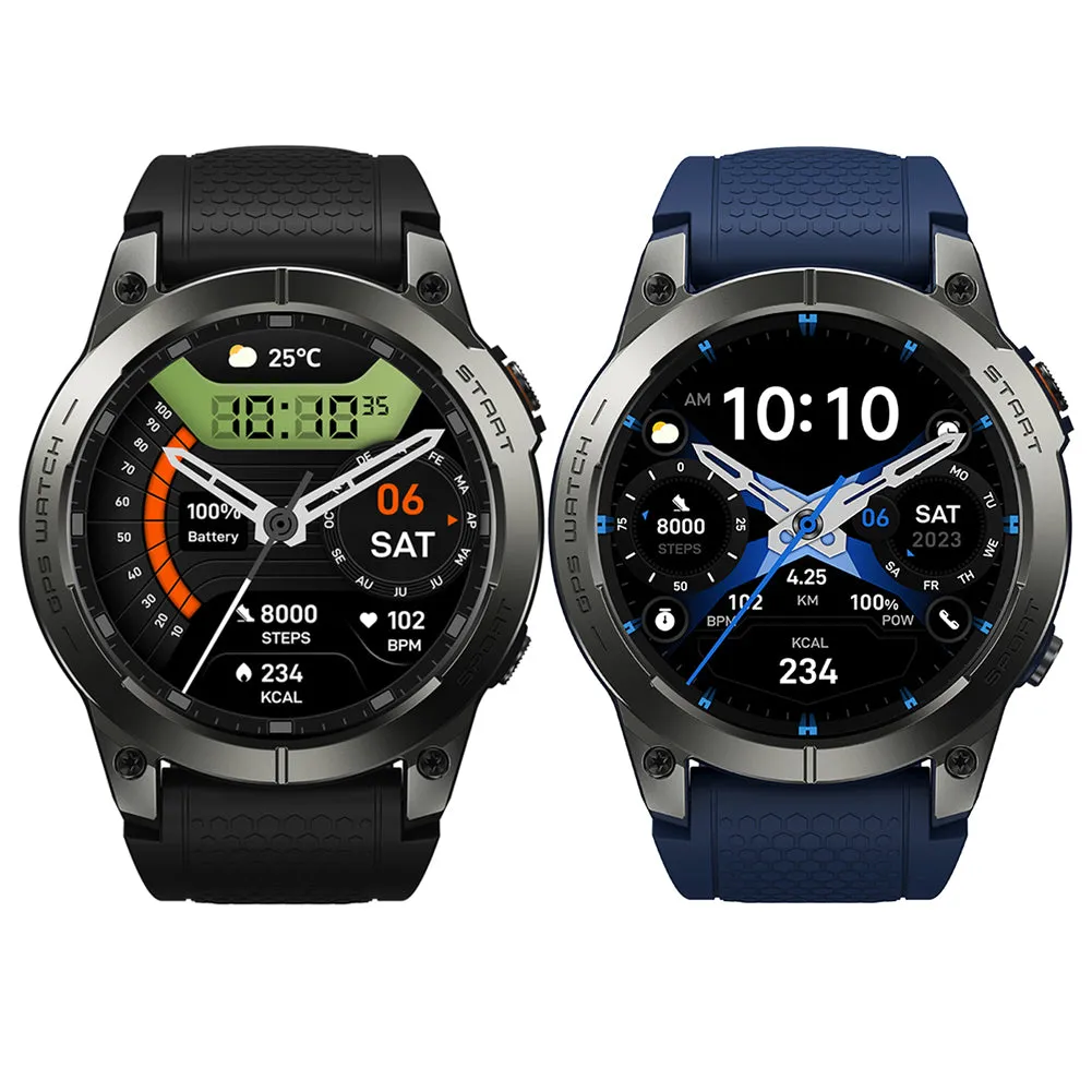Premium GPS Sports Smartwatch for Men - 1.43” AMOLED, Built-in GPS, 100  Sports Modes, Health Tracking, 18-Day Battery, Waterproof, Bluetooth Calls