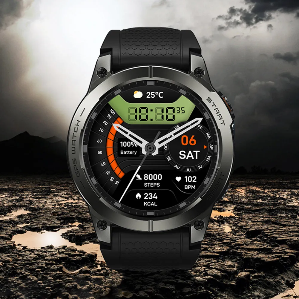 Premium GPS Sports Smartwatch for Men - 1.43” AMOLED, Built-in GPS, 100  Sports Modes, Health Tracking, 18-Day Battery, Waterproof, Bluetooth Calls