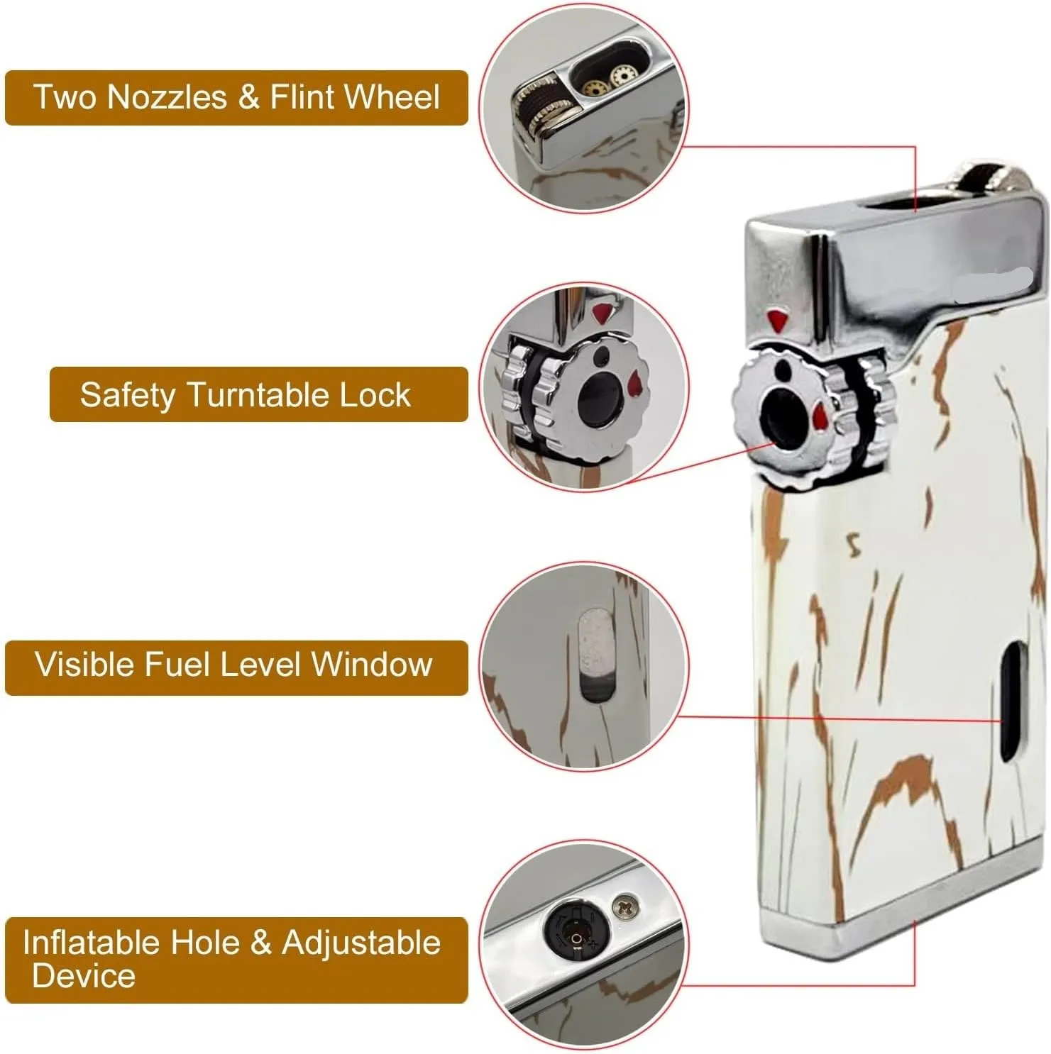 Premium Quality Multifunctional Lighter, 2024 Torch Lighter, Small Portable Butane Refillable Reusable Candle Flint Lighter (Gas Not Included)(Blue)