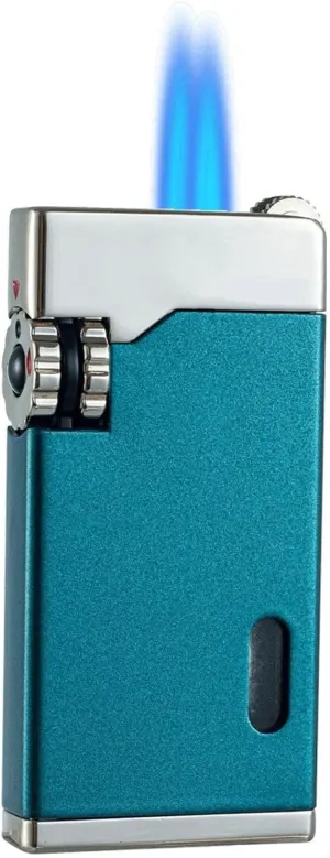 Premium Quality Multifunctional Lighter, 2024 Torch Lighter, Small Portable Butane Refillable Reusable Candle Flint Lighter (Gas Not Included)(Blue)