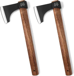 Professional Throwing Axe 2 Pack, 16.1" Throwing Tomahawk with 1065 High Carbon Steel & Wooden Handle, Perfect for Axe Throwing Game for Backyard, Competition and Recreation