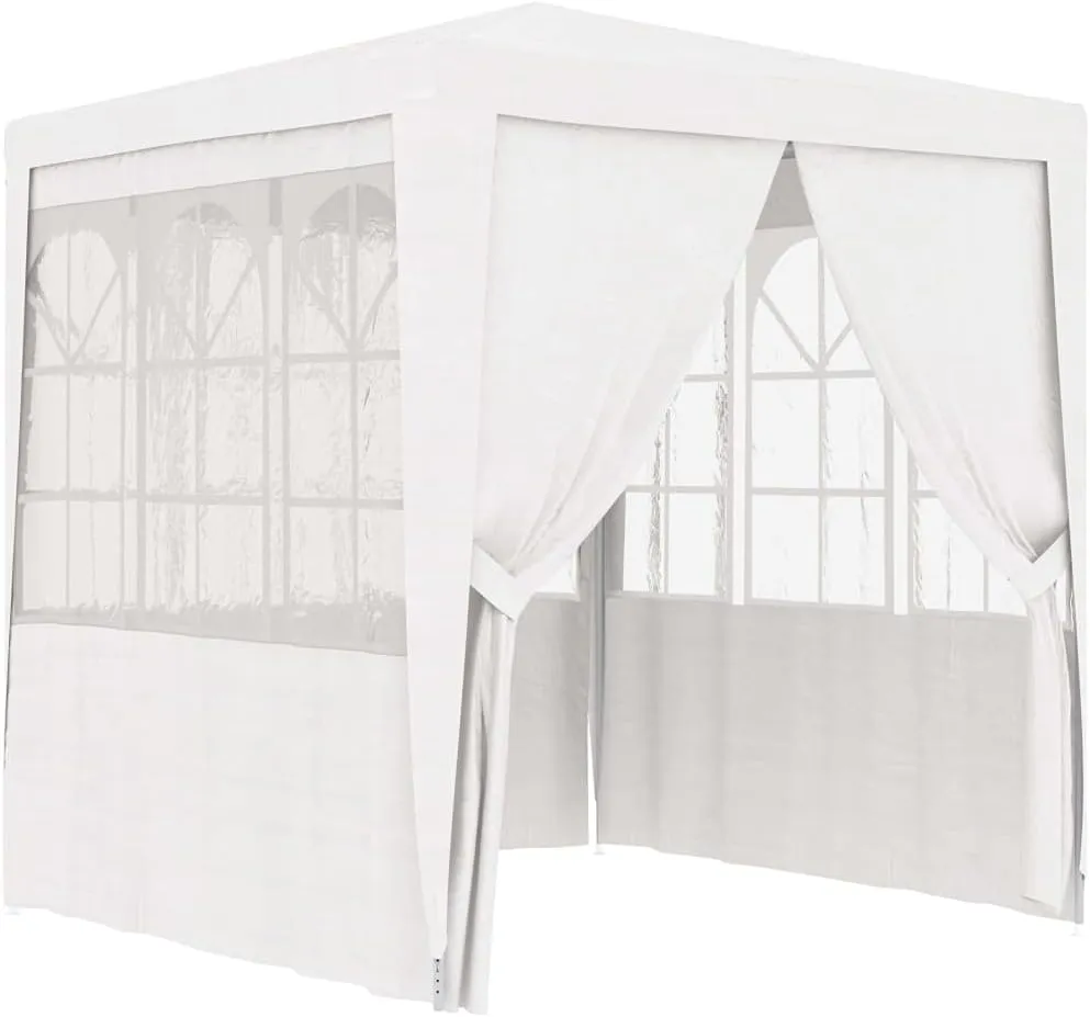 Provides Shelter for Outdoor Gatherings with Professional Party Tent, 6.6' x 6.6', Water-Resistant with Side Walls, White