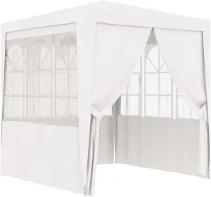 Provides Shelter for Outdoor Gatherings with Professional Party Tent, 6.6' x 6.6', Water-Resistant with Side Walls, White