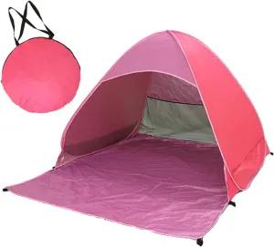 QINGFAN Outdoor Automatic Quick Open Camping Tent Outdoor Quick Setup Tent with Carring Bag Enduring 2-3 Persons Beach Tent