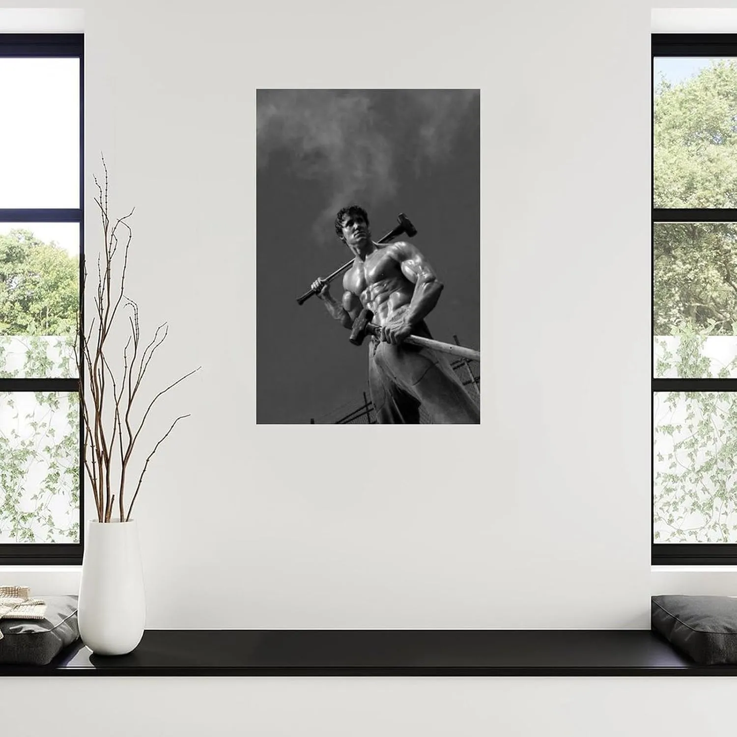 QNBHYAA Muscle Man Greg Plitt Mr. Bodybuilder Poster Retro Famous Actor Poster (2) Canvas Painting Posters And Prints Wall Art for Living Room Bedroom Decor 08x12inch(20x30cm)