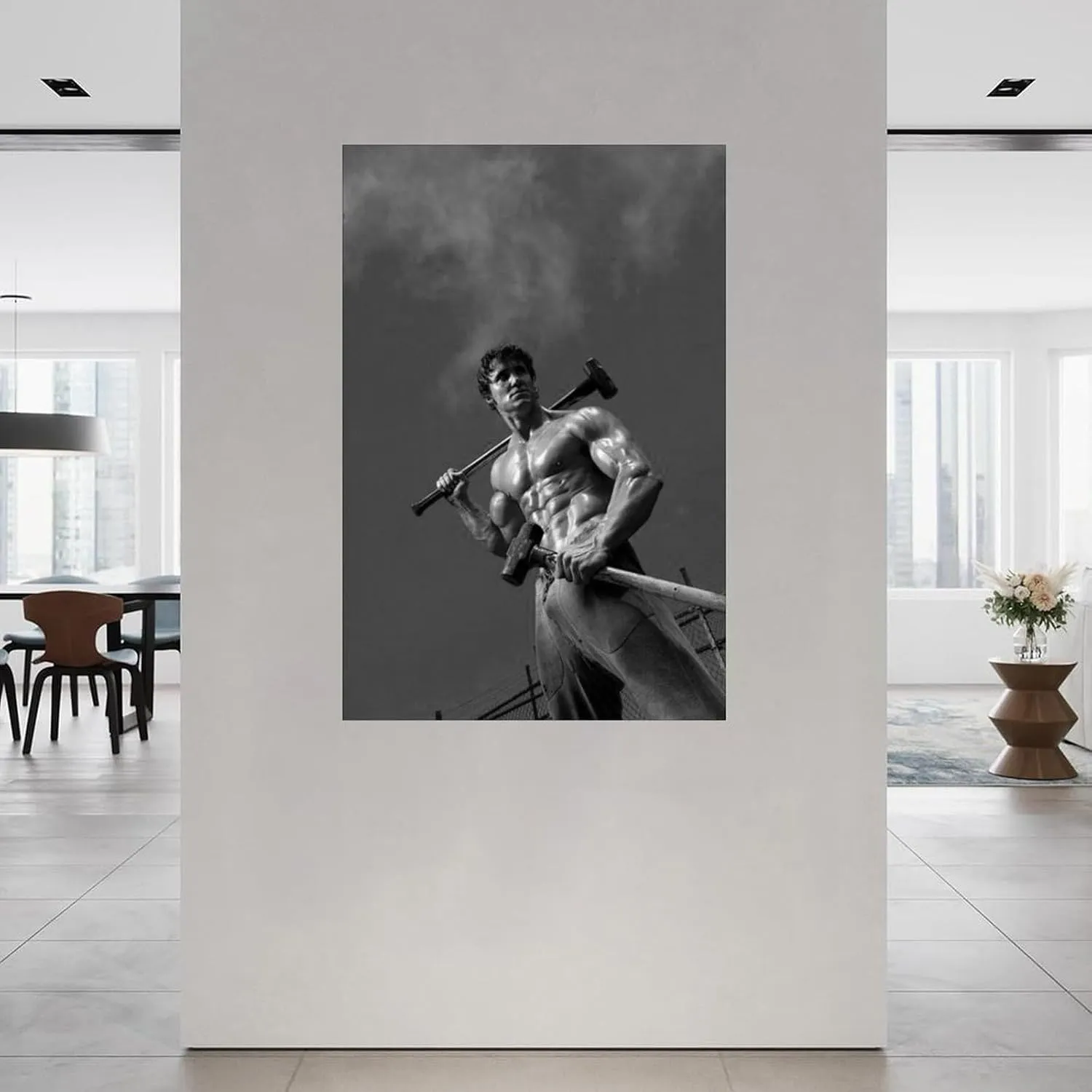QNBHYAA Muscle Man Greg Plitt Mr. Bodybuilder Poster Retro Famous Actor Poster (2) Canvas Painting Posters And Prints Wall Art for Living Room Bedroom Decor 08x12inch(20x30cm)