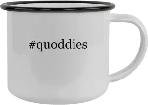 #quoddies - 12oz Hashtag Camping Mug Stainless Steel, Black