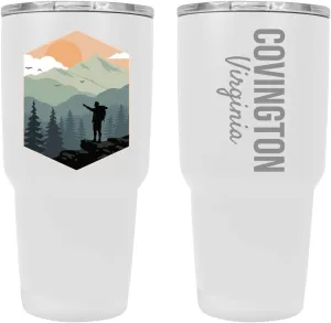 R and R Imports Covington Virginia Souvenir 24 Oz Insulated Stainless Steel Tumbler White