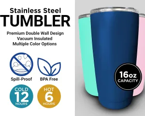 R and R Imports Hobbs New Mexico Souvenir 16 Oz Insulated Stainless Steel Tumbler White