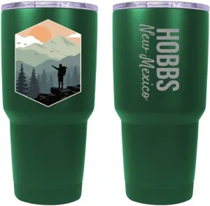 R and R Imports Hobbs New Mexico Souvenir 24 Oz Insulated Stainless Steel Tumbler Green
