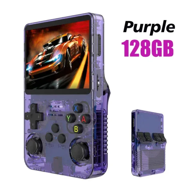 R36S Retro Handheld Game Console 128GB – 3.5" IPS Screen, Linux System, Portable Video Player with 64GB Preloaded Games