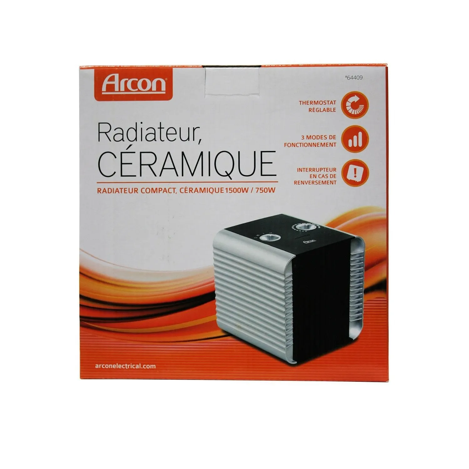 Radiateur céramique Arcon 1500W / 750W