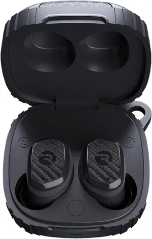 Raycon Impact Earbuds Military-Grade Impact Resistant, IP67 Bluetooth Earbuds with Stereo Sound, 90 Hours of Battery Life, Active Noise Cancellation (Black)