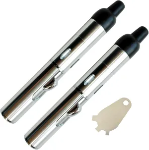 Refillable Portable Lighter, Jet Flame Torch Lighter Fame Kitchen Cooking,Silver（2PCS）