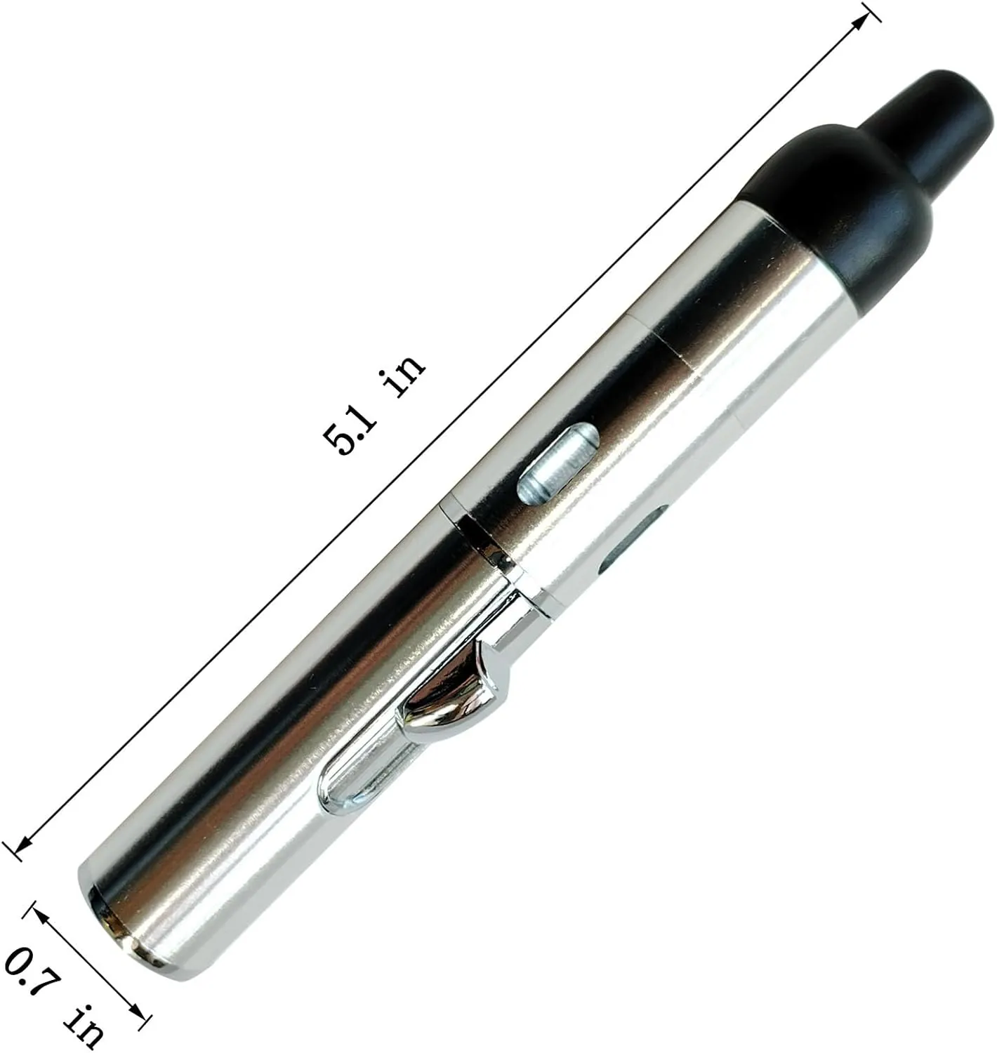 Refillable Portable Lighter, Jet Flame Torch Lighter Fame Kitchen Cooking,Silver（2PCS）