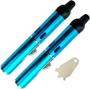 Refillable Portable Lighter, Jet Flame Torch Lighter Fame Kitchen Cooking,Sky Blue（2PCS）