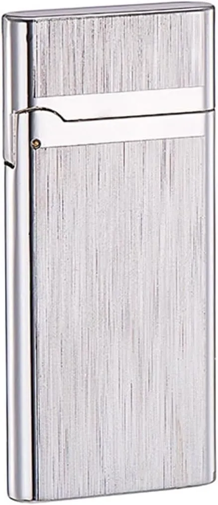Retro Kerosene Soft Flame Lighter, Rechargeable and refillable Kerosene Lighter Suitable for Outdoor Home use and Easy to Carry(Silver)