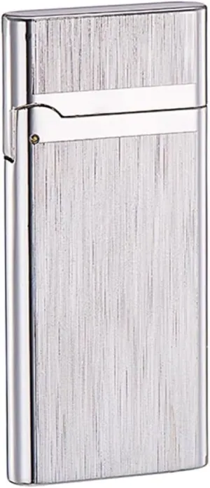 Retro Kerosene Soft Flame Lighter, Rechargeable and refillable Kerosene Lighter Suitable for Outdoor Home use and Easy to Carry(Silver)