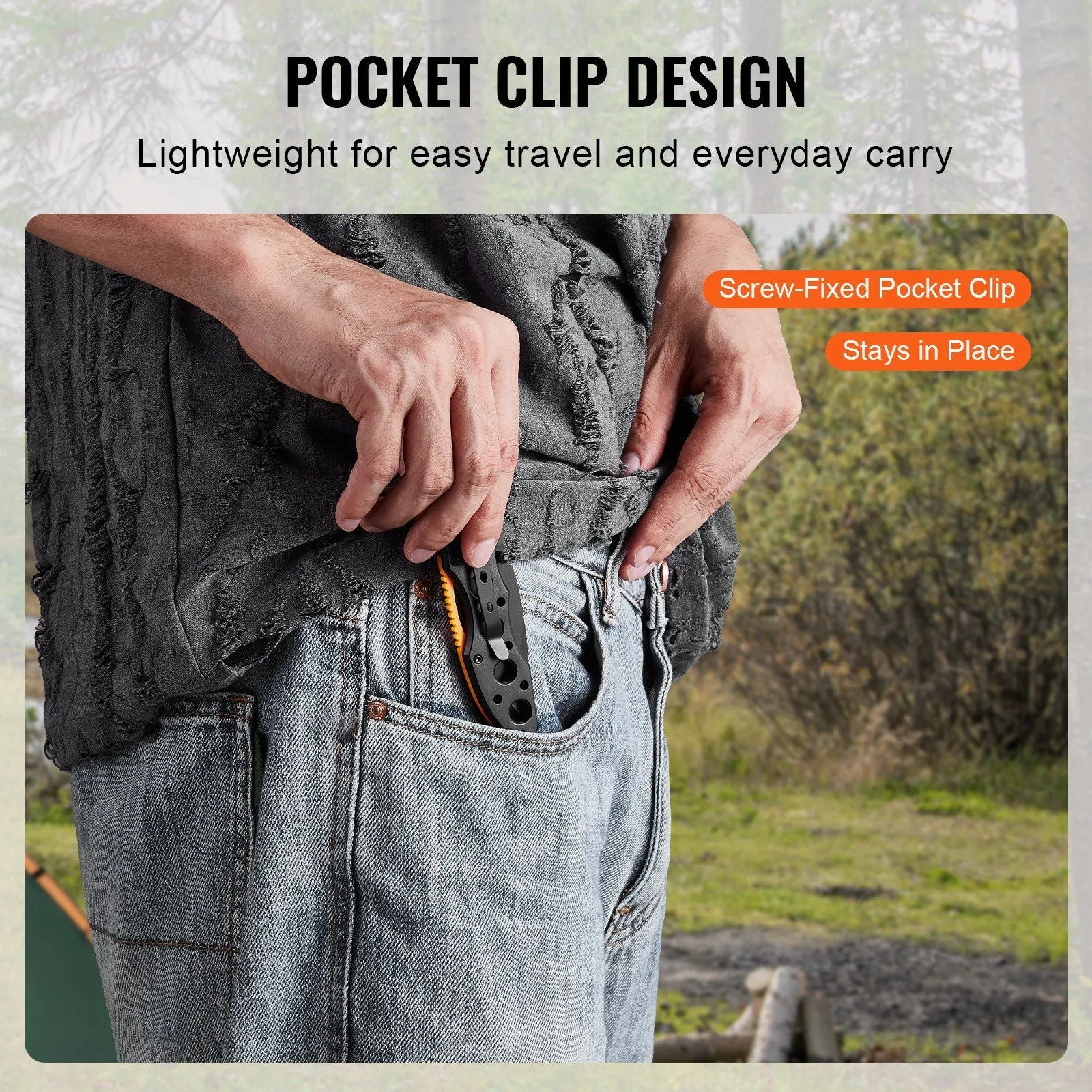RidgeLine™ Compact Folding Knife – Serrated 7Cr17MoV Blade with Aluminum Grip