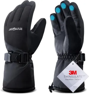 rivmount Ski Snow Gloves Men Women, Waterproof 3M Thinsulate Warm Touchscreen Winter Snowboard Snowmobile Cold Weather 601