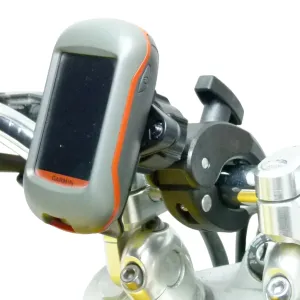 Robust Motorbike Clamp Mount & Dedicated Cradle for Garmin GPSMAP 62 Series (sku 49915)