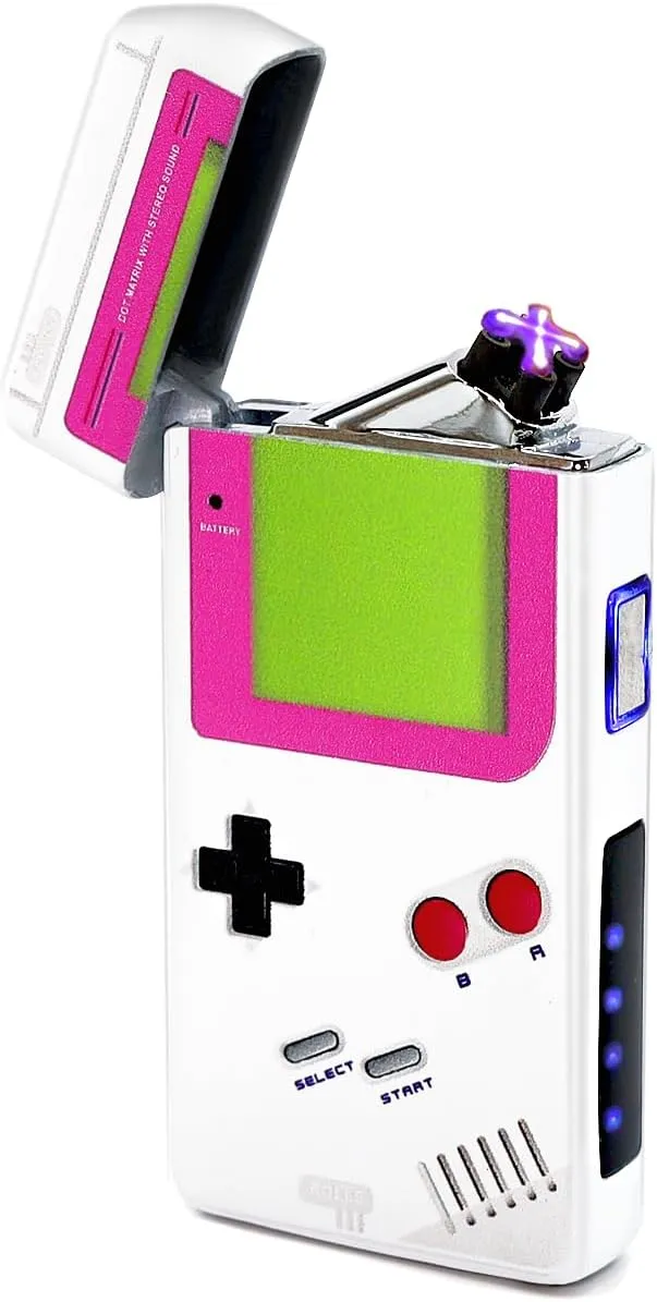 Rolls Electric Lighter - Cute Lighters - Gifts for Women - Birthday Gifts for Women - Cool Gadgets - Retro Gamer Custom Unique Stocking Stuffers - by Rolls Plasma Lighter (Pink)