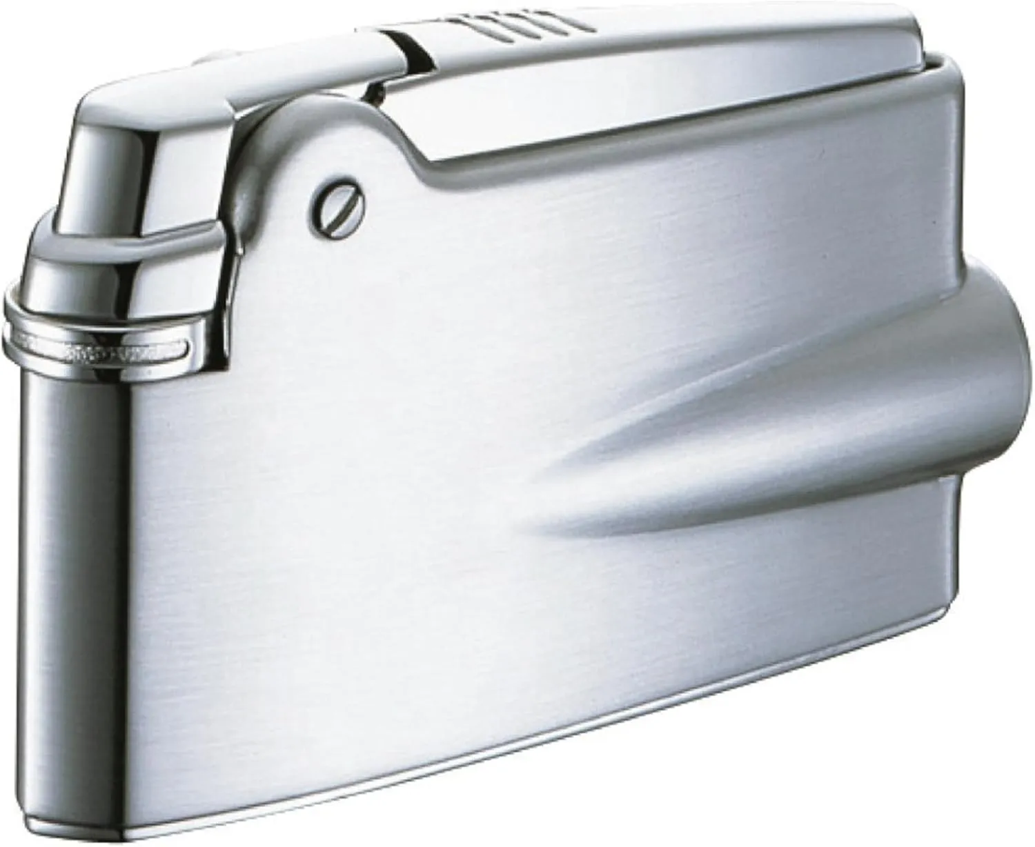 Ronson Premier Varaflame Flint Action Gas Lighter Satin Chrome