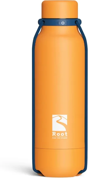 Root FTC Bottle Thermal Flask Stainless Steel Double Wall, Anti Drop Cap, Shockproof Bottom, Bungee Cords, 530 ml, 700 ml and 940 ml - Hot (20h) / Cold (24h)
