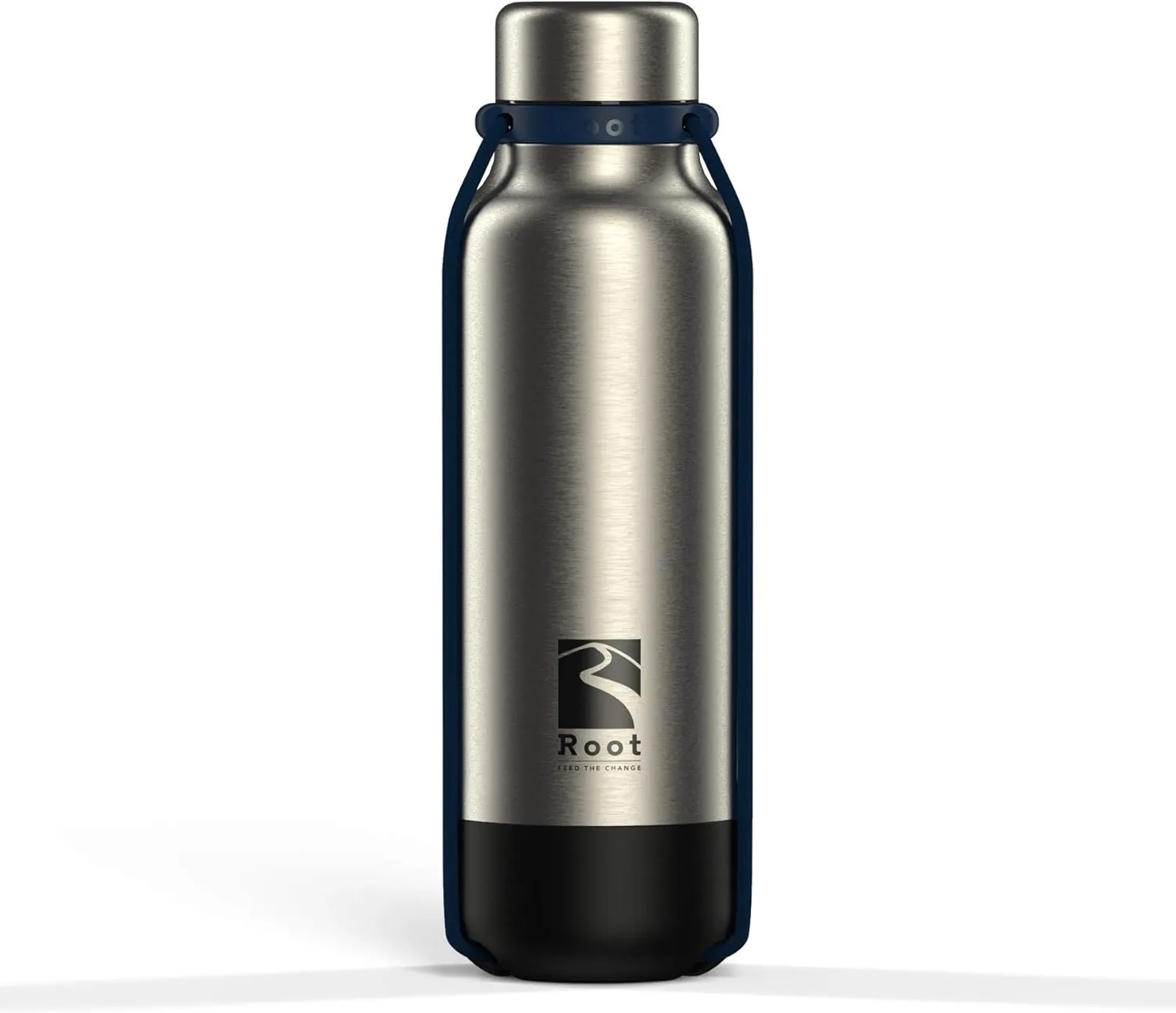 Root FTC Bottle Thermal Flask Stainless Steel Double Wall, Anti Drop Cap, Shockproof Bottom, Bungee Cords, 530 ml, 700 ml and 940 ml - Hot (20h) / Cold (24h)