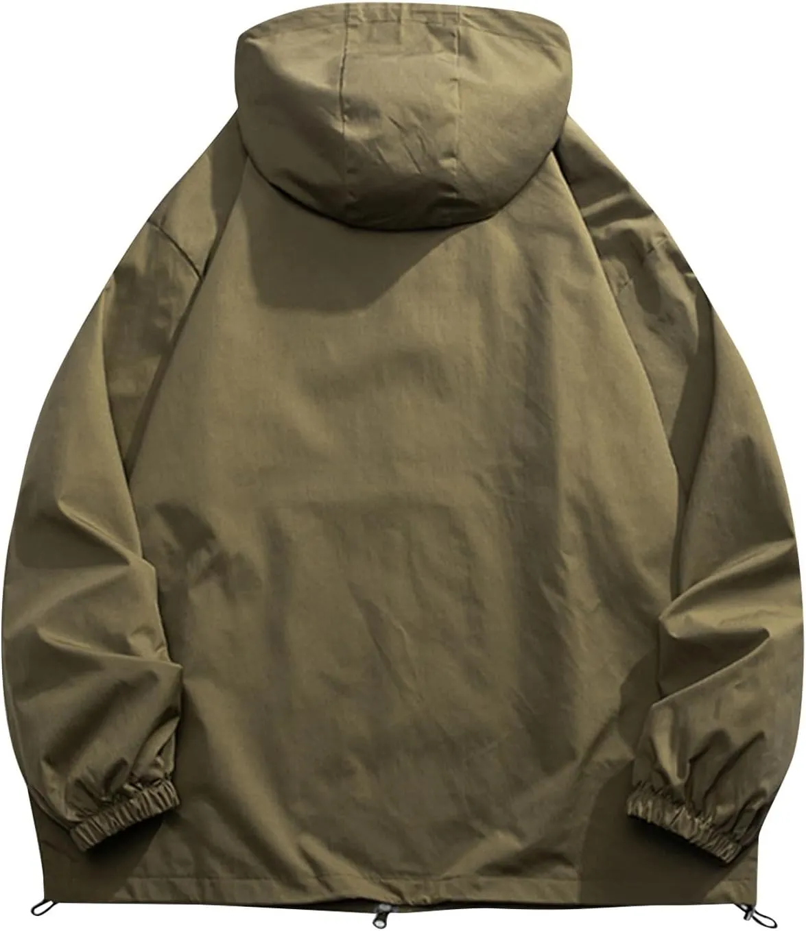 RTRDE Men's Rain Jacket Lightweight Waterproof Coated Hooded Jacket Light Windbreaker Raincoat Jacket, M-5XL