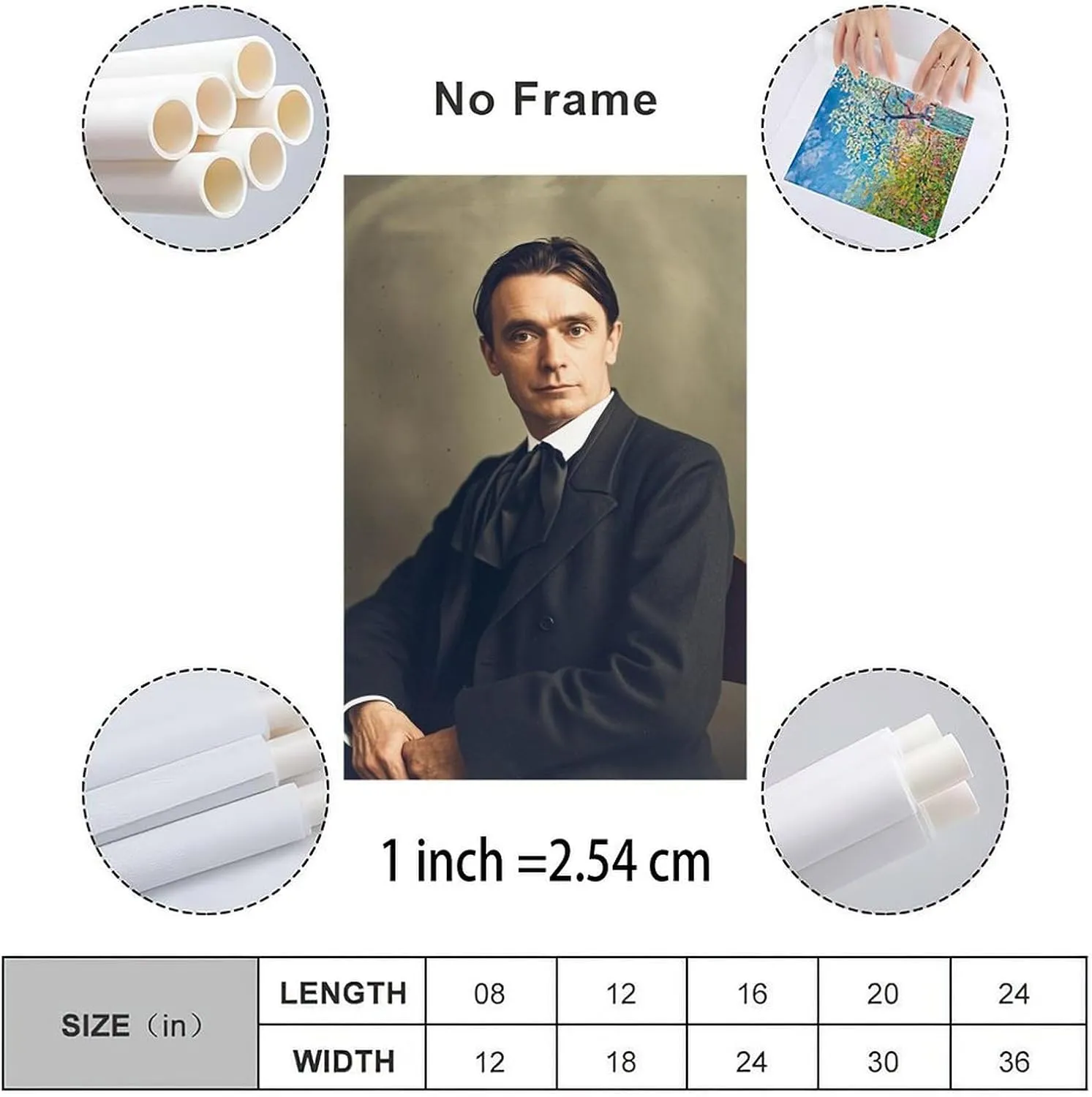 Rudolf Steiner Poster Wall Art (46) Canvas Painting Wall Art Poster for Bedroom Living Room Decor 24x36inch(60x90cm) Unframe-style
