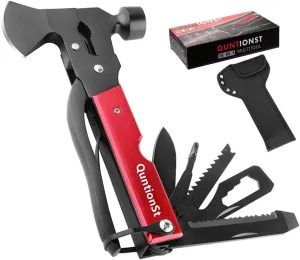 Rynx | Camping Gear Multi-Tool, Ball & Unique Birthday Gifts for Men Father Spouse Boyfriend, 16-in-1 Survival Gear for Outdoor Hunting Hiking, Emergency Escape Tool with Axe, Hammer, Pliers, Knife, Bottle Opener
