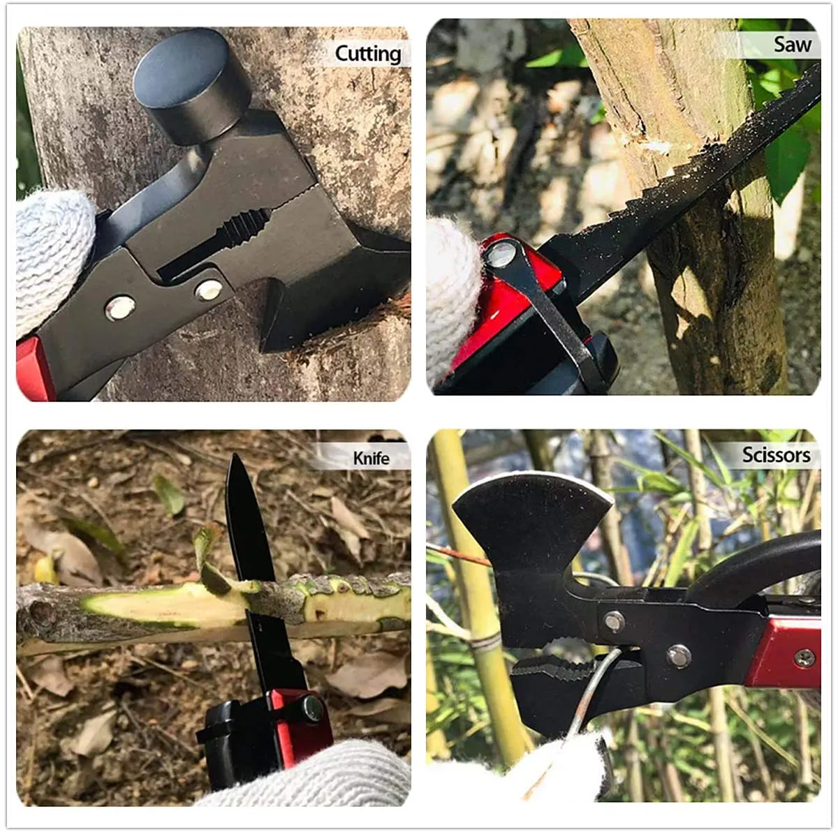 Rynx | Camping Gear Multi-Tool, Ball & Unique Birthday Gifts for Men Father Spouse Boyfriend, 16-in-1 Survival Gear for Outdoor Hunting Hiking, Emergency Escape Tool with Axe, Hammer, Pliers, Knife, Bottle Opener