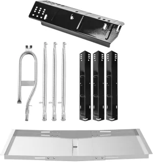SafBbcue DGH450CRP Heat Plate and Grease Tray for Dyna Glo Grill Replacement Parts 4 Burner DGH450CRN-D DGH450CRP-D DGF451CRP 70-02-615 70-02-423