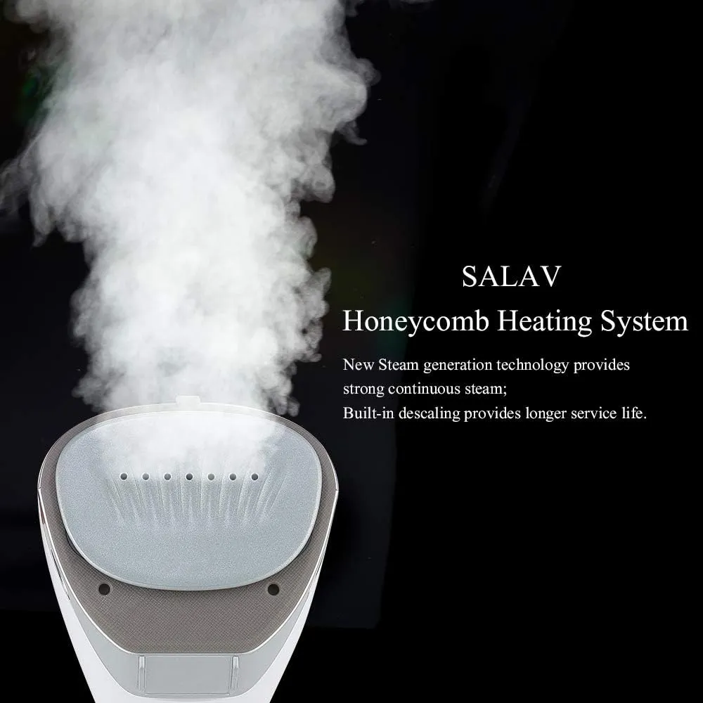 SALAV Steamer for clothes Handheld Iron 2 in 1, 2 Steam Settings, for Both Vertical and Horizontal Garment Handling, Ceramic Coated Metal Steam Panel, 150 ml Big Water Tank, 1150 Watt Silver
