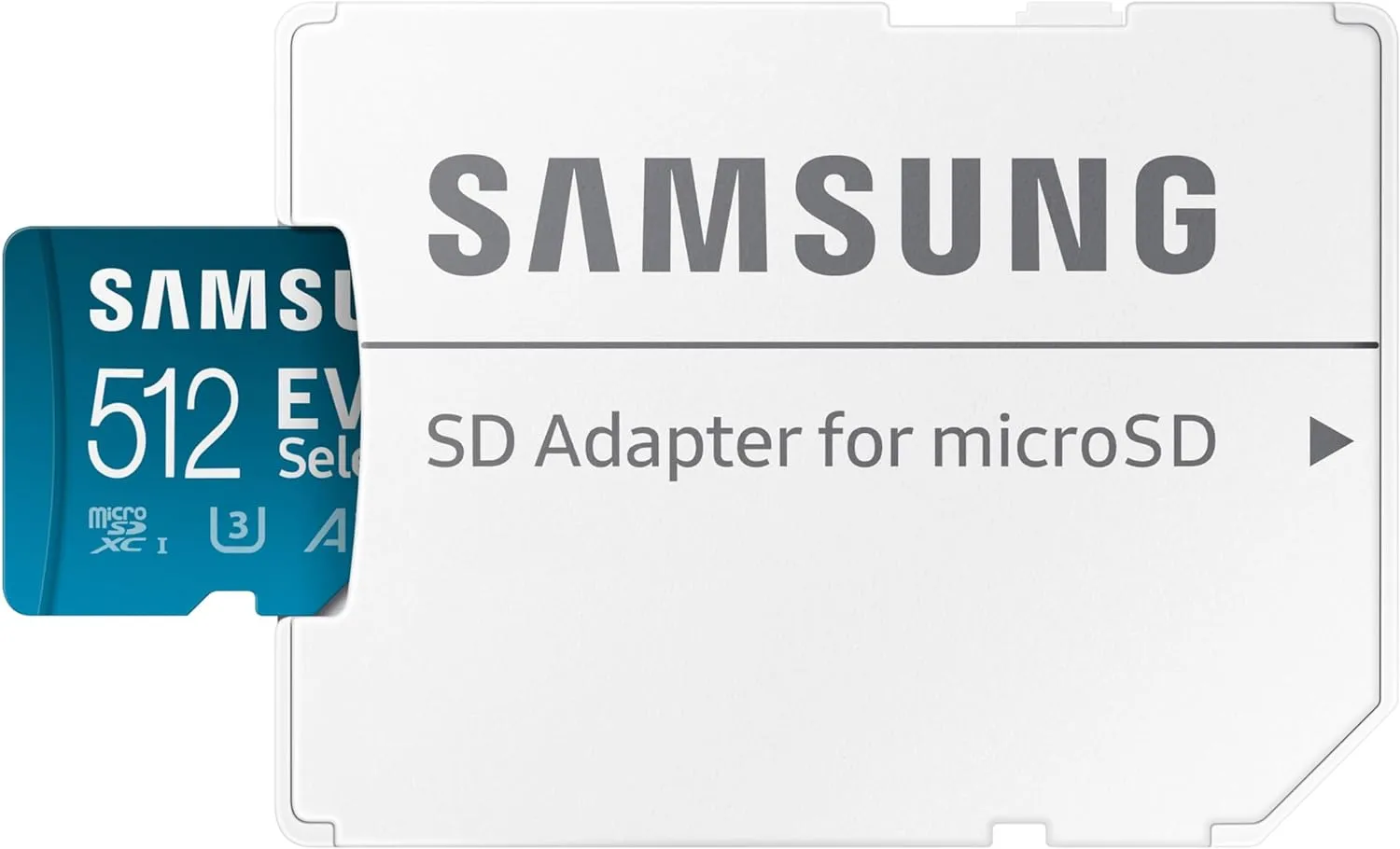 SAMSUNG EVO Select microSDMemory Card   Adapter, 512GB microSDXC, Up-to 160 MB/s, 4K UHD, UHS-I, C10, U3, V30, A2, for Mobile Phone, Smartphones, Nintendo-Switch, and Tablets (MB-ME512SA/AM)