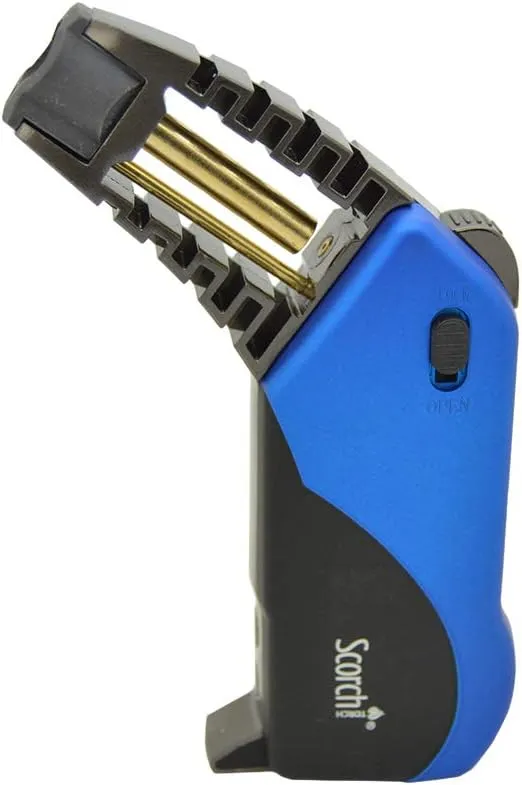 Scorch Torch Butane Refillable Cigar Cigarette, Cooking, Windproof Torch Lighter #61558 (Blue)